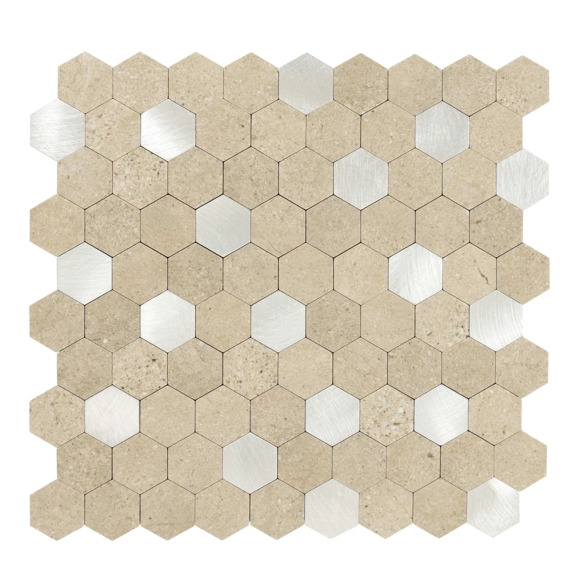 selbstklebende-fliesen-hexagon-form-0.88m².-11-stueck-steinoptik-sand-silber